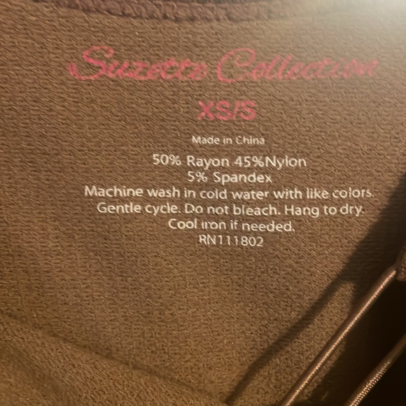 Juniors brown lace up cardigan cropped - Picture 2 of 2